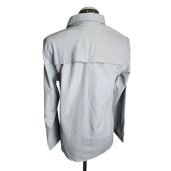 Filson Womens Twin Lakes Sport Shirt Blue Stone Long Sleeve Ventilated  M - Picture 4 of 10